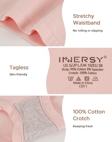 Image of INNERSY Women's Boyshorts Underwear Cotton Soft Boxer Briefs 4-Pack