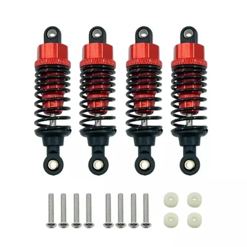 RC�J�[�I�C���V���b�N�A�u�\�[�o�[ For Tamiya For TT-02 M-05 M-06 1/10 RC�J�[�A�b�v�O���[�h�p�[�c 4�� �A���~�����V���b�N�A�u�\�[�o�[ �_���p�[�Z�b�g 60mm(Red)