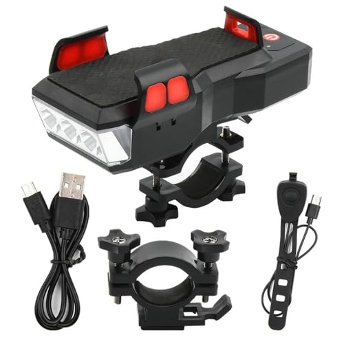 Qipeika Outdoor-Fahrradhupe, große Kapazität, starkes Licht, praktische Lampe, schwarz