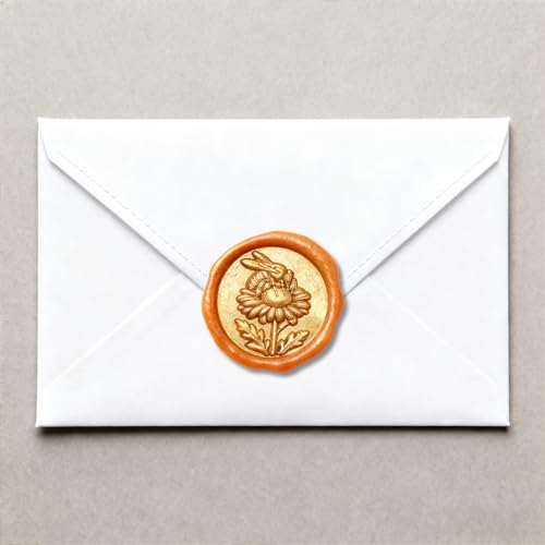 Mceal Wachssiegel Stempelkopf, 3D Relief für DIY Basteln, Hochzeitseinladungen, Geschenkverpackung, Insekten Kollektion-Biene