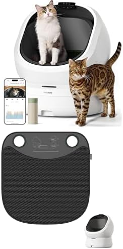PETLIBRO Upgrade Luma Automatic Cat Litter Box + Large Litter Mat, AI Camera Waste Analysis, Triple Safety Protection Self Cleaning Litter Box