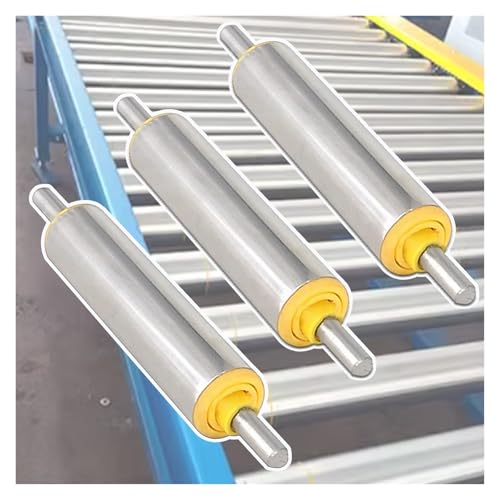 Juego de 3 rodillos de nailon de 1 pulgada, 1.5 pulgadas, 2 pulgadas, 2.4 pulgadas de diámetro, rodillos transportadores no alimentados para construcción industrial y muelles, montaje de rodillos