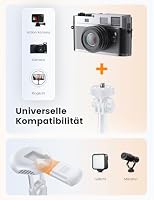 ANXRE 180cm Handy Stativ mit 1/4" Kamera-Halterungen, NT79 Selfie Stick – Ansicht 4
