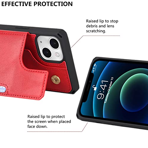 Funda iPhone 13 tipo billetera iCoverCase cuero flip cover antichoque con imán 4