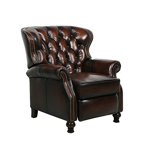 BarcaLounger Presidential II Leather Recliner Dimensions: 34.5" W x 40.5" D x 40.25" H Seat Dimensions: 20.25" Wx23 Dx20.5 H Coffee Leather/Espresso Wood Legs