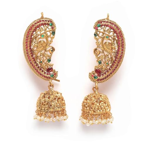 Image of Shining Diva Fashion Stylish Fancy Traditional Peacock Jhumka Jhumki Earrings for Women and Girls