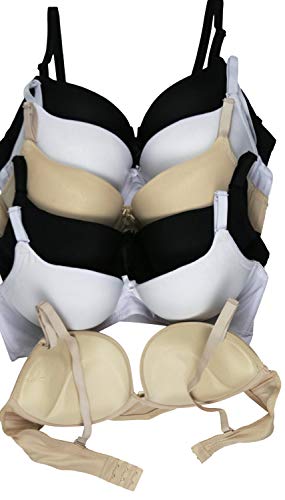 ToBeInStyle Girl's Junior Pack of 6 Wired A-Cup Bras with Convertible Straps2