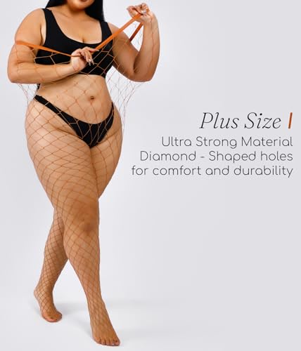 Image of Plus Size Fishnet tights stockings Big Mesh Leggings Pantyhose for women