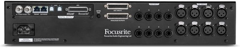 Tarjeta analógica a digital de precisión de ocho canales Focusrite ISA ADN8 con conectividad Dante | Tarjeta A-D de 8 canales para ISA 428MkII y 828 MkII, Dante, AES3, ADAT, Word Clock I/O, 24 bits/192 kHz, control RedNet incluido