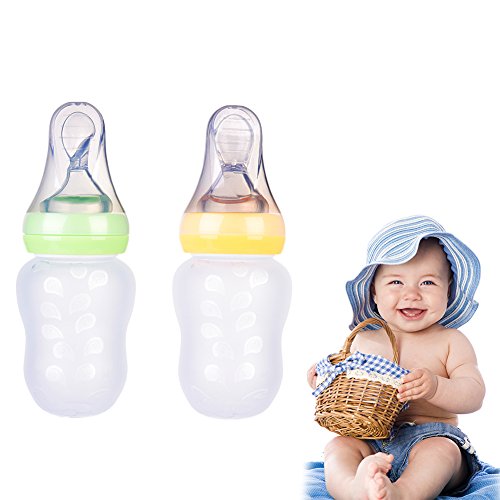 Pueri 180mL Cuchara de Alimentación de Silicona Biberones de Alimentos de Líquido Alimentador PARA Bebé