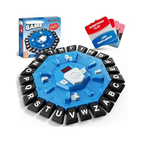 HATFRYF Family Board Games for Adult Kids with 2 Modes 220 Topic Categories 24 Letters 35 Categorised Cards Fun Puzzle Game Word Game with English Pronunciation for Boys Girls (Blue)