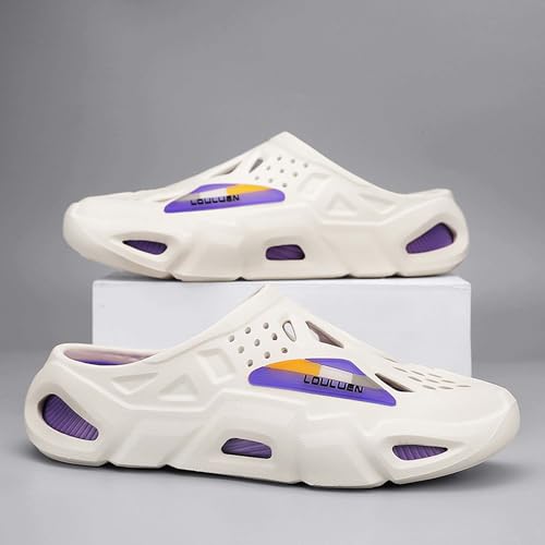 Men's Hiking Hole Shoes, Anti Slip Outdoor Beach Sandals, Quick Drying Water Slippers2