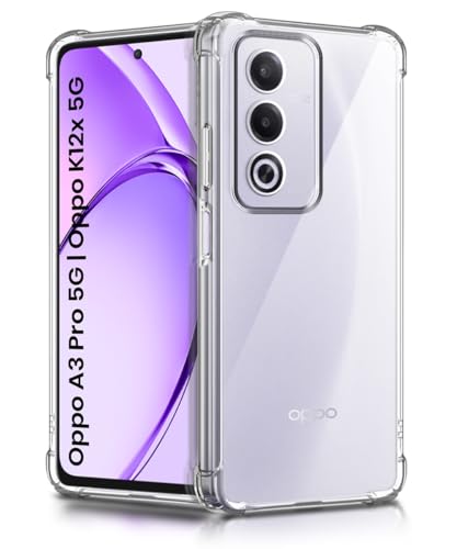 Image of WOW IMAGINE Clear Back Cover Case for Oppo A3 Pro 5G | Oppo K12x 5G | Shockproof Soft TPU Case | Cushioned Edges for Ultimate Protection Back Cover Case - Transparent