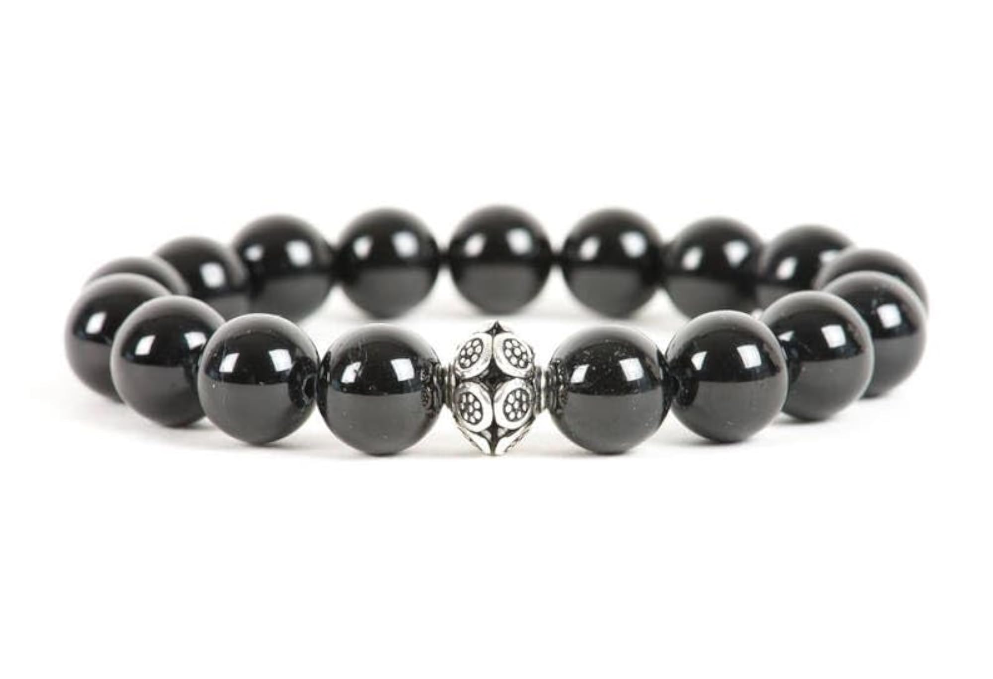 Natural Black Tourmaline Unisex Stretchable Bracelet