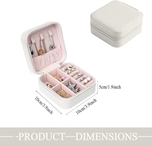 Image of Personalized Jewellery Organizer Case for Women | Custom Name Travel Jewelry Box with Ring, Earring & Necklace Storage | Compact, Elegant Gift for Girls & Women (Seren Beauty)