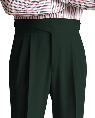 Men's High - Waisted Pleated Trousers: Modern & Comfortable Dress Pants for Men