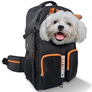 Miracle Pets Rufftrails Mochila para Perros de Senderismo – hasta 9kg – Mochila Transportin Perro Pequeño Impermeable con Correa de Seguridad, Buena Ventilación, Viajes y Senderismo