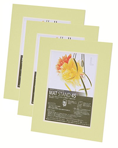Chikuma フォトフレーム マットスタンド45 L ペールグリーン 3冊セット 30119-6