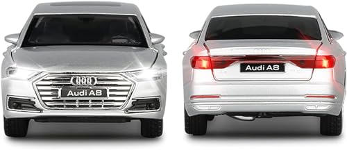 Image of DEOXY Audi A8 1:24 Diecast Scale Model Metal Pull Back Toy car for Kids with Openable Doors & Light, Music Toy Vehicle for Kids (Multicolor)