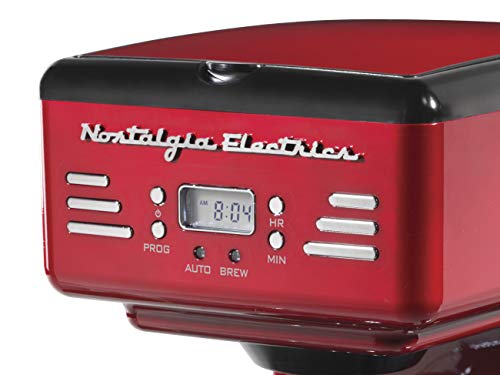 Nostalgia Retro 12-Cup Programmable Coffee Maker With Led Display, Automatic Shut-Off & Keep Warm, Pause-And-Serve Function, Red #TOP2