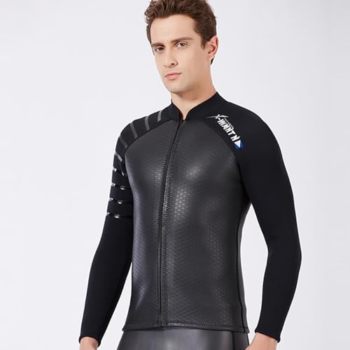 Chaqueta Top para Buceo de Neopreno 3mm para Hombre y Mujer con Cremallera Frontal y Mangas Largas para Natación, Snorkel y Surf miniatura 5