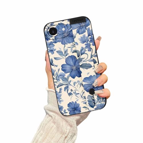 Coque iPhone 16E esthétique avec dragonne anti-chute et support de visionnage
