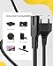 European EU 2- Slot Printer Power Cord Cable, Non-Polarized (IEC-320-C7 to CEE 7/16) Works with TV's, Printer, Chargers, PS4 Game Console and More for European Travel