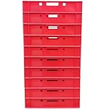 BURI Eurobox - Cajas de plástico para carniceros (HDPE, apilables, 10, E1)