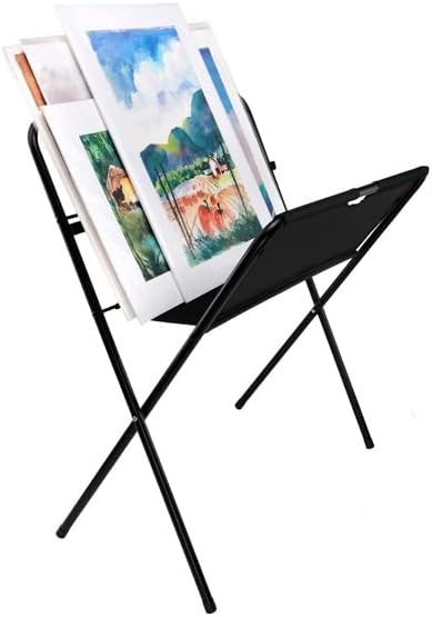 Creative Mark Folding Canvas Jumbo Print Rack - Artist Gallery Portable Display Rack for Posters, Artwork, Prints, Canvas, Panels, Galleries, Studios & Storage