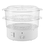 Vegetable Steamer Rice Cooker- 6.3 Quart Electric Steam Appliance with Timer for Healthy Fish, Eggs, Vegetables, Rice, Baby Food by Classic Cuisine