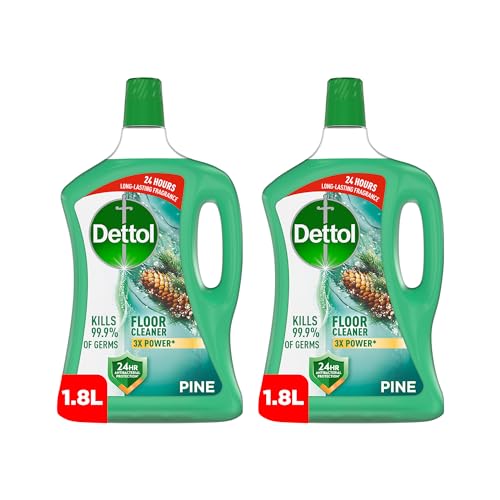 Dettol Pine Antibacterial Power Floor Cleaner 1.8L (DUAL PACK)