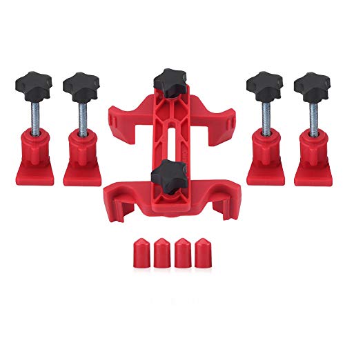 Aramox 9Pcs Dual Cam Clamp, Camshaft Timing Sprocket Gear Locking Tool Kit, for Car Auto Engine