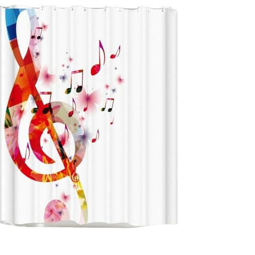 Rideau de douche de style rock en textile de haute qualité aux finitions soignées