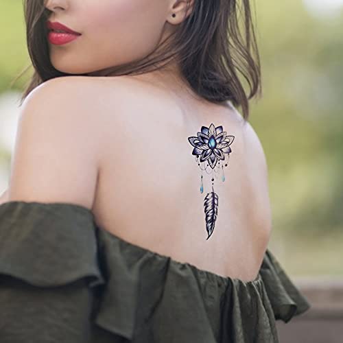 20pcs Tattoo Sticker Waterproof Sweat Proof Lifelike Appearance Temporary Tattoo Sticker Flower Pattern Women Tattoo Sticker - Image 4