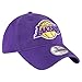 New Era Unisex-Adult NBA Core Classic 9TWENTY Basketball Team Color Adjustable Hat Cap One Size Fits All - Los Angeles Lakers - Purple