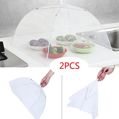 Cubierta de alimentos JFDBGU tipo carpa cúpula con malla doblada bicolor 4