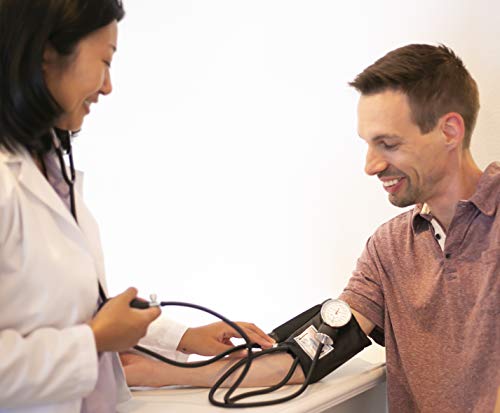 Primacare Medical Ds-9197-Bk Professional Classic Series Manual Adult Size Blood Pressure Kit, Emergency Bp Kit With Stethoscope And Portable Leatherette Case, Nylon Cuff, Black #TOP6