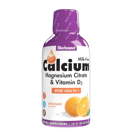 Bluebonnet Nutrition Liquid Calcium Citrate Magnesium Citrate, Vitamin D3, Bone Health, Gluten Free, Soy free, milk free, kosher, 16 Fl Oz, 32 Servings, Orange Flavor, 16 Fl Oz (Pack of 1) Bluebonnet Nutrition Liquid Calcium Citrate Magnesium Citrate, Vitamin D3, Bone Health, Gluten Free, Soy free, milk free, kosher, 16 Fl Oz, 32 Servings, Orange Flavor, 16 Fl Oz (Pack of 1)