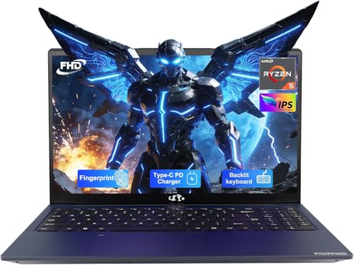 NIMO 15.6'' FHD Student Laptop Computer, 16GB RAM 512GB SSD, AMD Ryzen 5