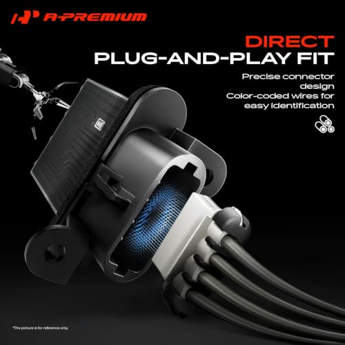 Image of A-Premium Front HVAC Blower Motor Resistor with 6 Pins Connector
