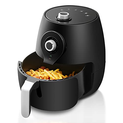 TUKAILAi Family Size Air Fryer with Rapid Air Circulation, 5 Litre, 1450W, 30-Minute Timer and Fully Adjustable Temperature Control for Healthy Oil Free & Low Fat Cooking