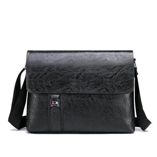 CSSHNL Mala portátil mala de couro sintético A4, bolsa para documentos, trabalho executivo, trabalho de negócios, alça lateral para homem, Preto, Tamanho único