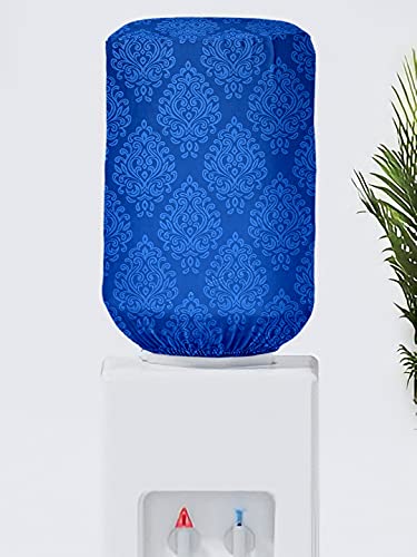 Image of Cortina Self Design Water Can Cover | Dispenser Bottle Protector | Polyester Material | Elastic Closure | Environmental Friendly | Digitally Printed | 45cm x 42cm x 43cm | 20 Liters | Blue 3