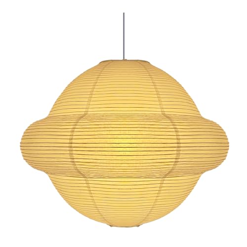 Hytsoeee Hang Large Paper Lamp Shade, Handmade Paper Lantern Pendant Light Shade,Minimalist White Foldable Ceiling Lamp Shade,Cozy Light for Baby Room,Children's Bedroom,Apartment (19.69inch)