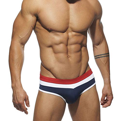 AHMXYG Costume da Bagno Uomo Costume Slip Uomini da Bagno Swimming Brief per Mare Piscina STDK3 (Blu Scuro, L)