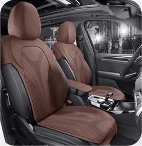 Housses siège voiture cuir pour BMW G30 2018-2021 | Protection habitacle haut de gamme café 5PCS