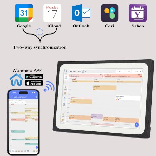10.1 inch Touchscreen Digital Calendar DROPS TO (BLACK AND WHITE ONLY) - image 2