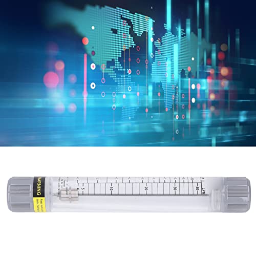 Flowmeter Flow Measuring Tool,Liquid Flow Flowmeter Tube Type 1‑10GPM Accurate Scale Transparent Acrylic Water Flow Meter G1 Female Thread, Water Rotameter Instantaneous for Factory Industry - Image 4