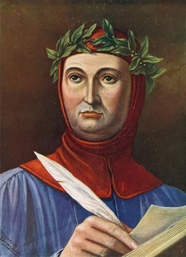 Peinture huile Pétrarque Tancredi Scarpelli pour embellir un mur de bureau