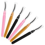 Cabilock 6 Stück Teiliges Silikon Wimpernbürsten mit Kappe Leichte Tragbare Applikatorbürsten für Wimpernverlängerung und Augenbrauenstyling Vielseitige Make up Pinsel in Schwarz und Gold